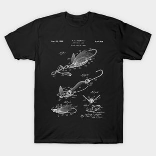 1936 Fishing Lure Patent Blueprint T-Shirt